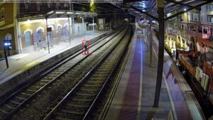 Imágenes del sistema de videovigilancia de la estación de Alfafar-Benetússer en la Línea C-1