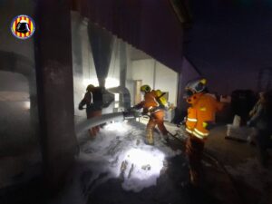 incendio fabrica de curtidos de piel de Silla