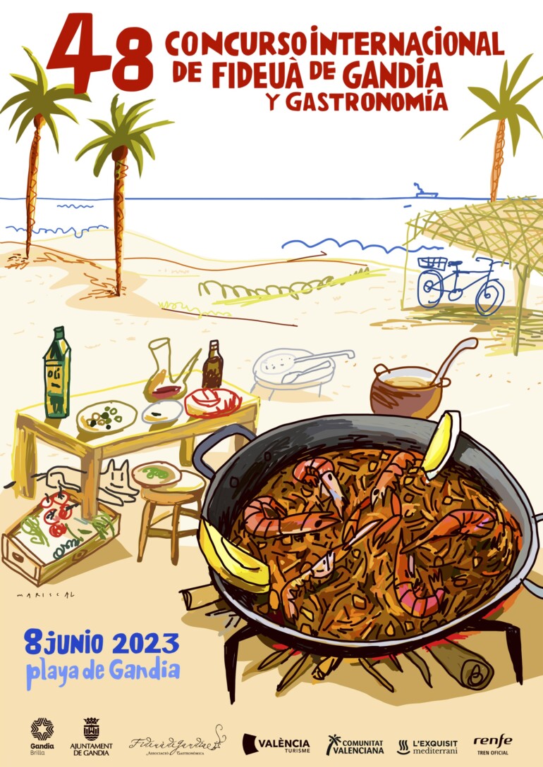 Gandia presenta en el MuVIM el 48 Concurso de Fideuà de Gandia