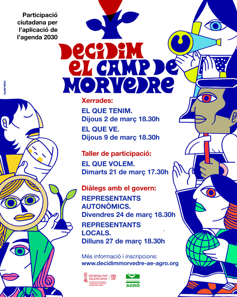 Cartel del projecte 'Decidim el Camp de Morvedre' d'Acció Ecologista-Agró