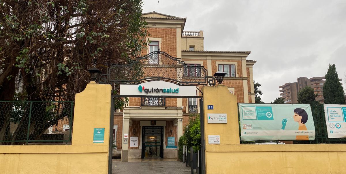 Hospital Quirón en la avenida Blasco Ibáñez de Valencia