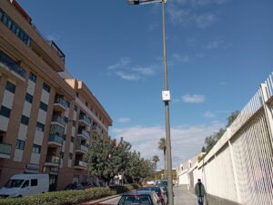 Uno de los sensores de afluencia instalados en Paterna