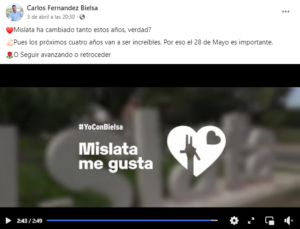 Captura Video Gestión Carlos F. Bielsa