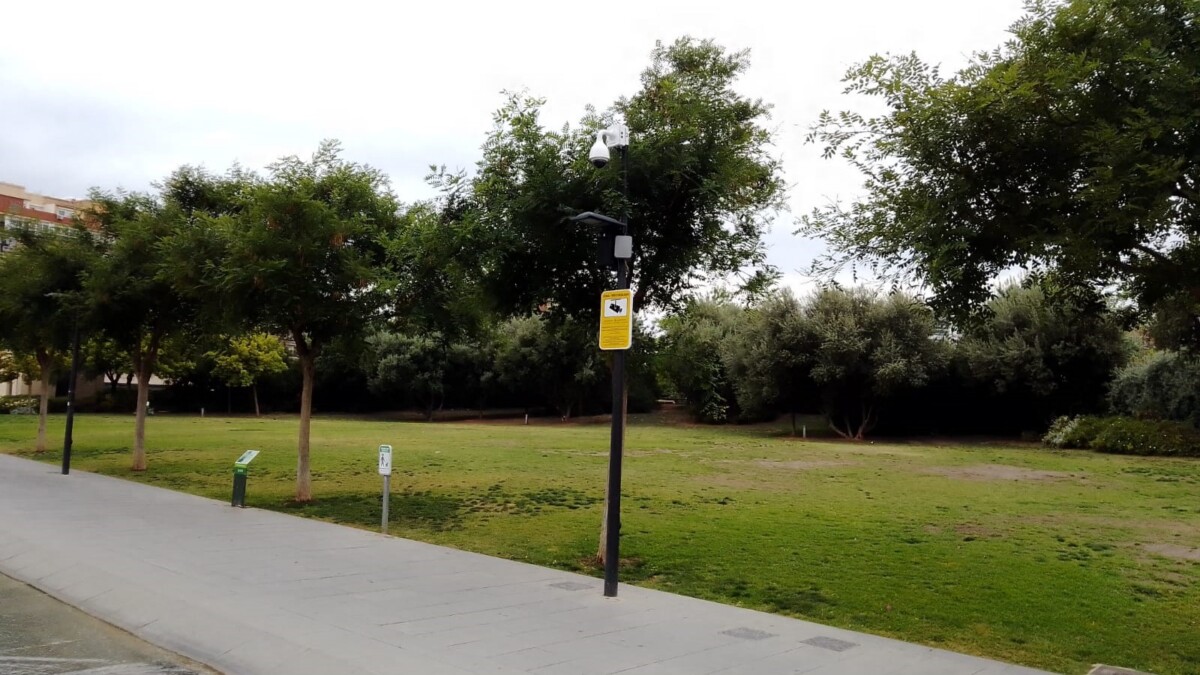 Cámaras de vigilancia en el Parque Central de València