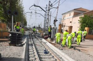 Trabajos de renovación de vía Metrovalencia
