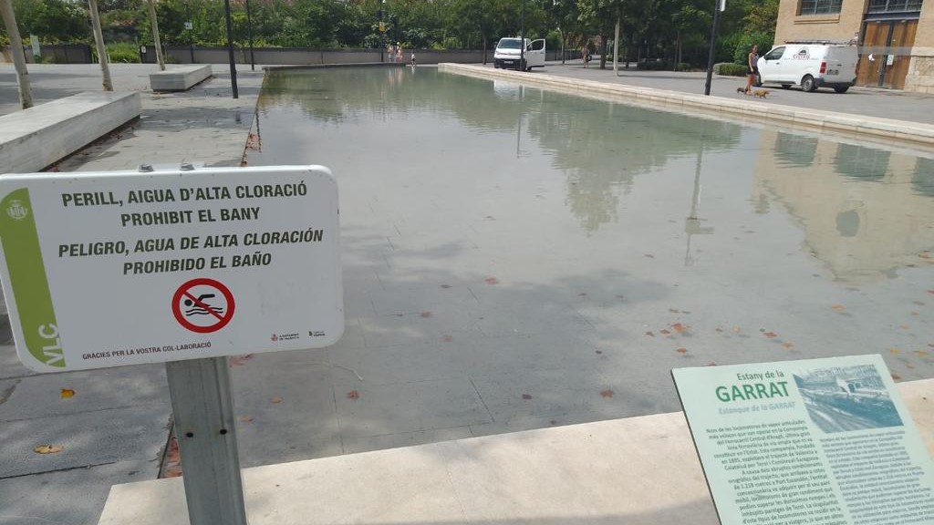 Fuente del Parque Central con posible protozoo cryptosporidium