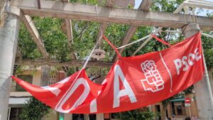 pancarta PSPV destrozada Pobla Farnals