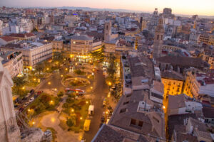 Plaza de la Reina a vista de pájaro