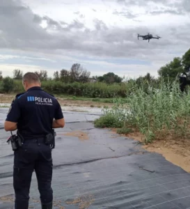 búsqueda ciclista con dron en Paterna