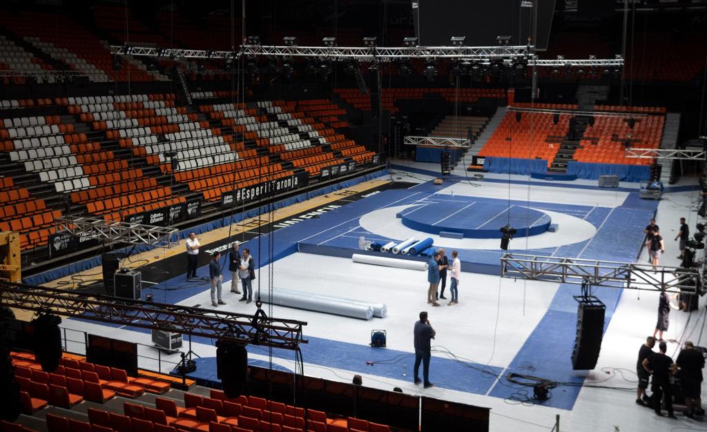 La Fonteta, montaje de la Gala de Elección de Cortes de Honor 2024