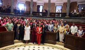 recepcion oficial a las campeonas del mundo de fútbol Ivana Andres y Enith Salón