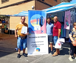 recogida firmas hospital y pediatra de urgencias en Torrent