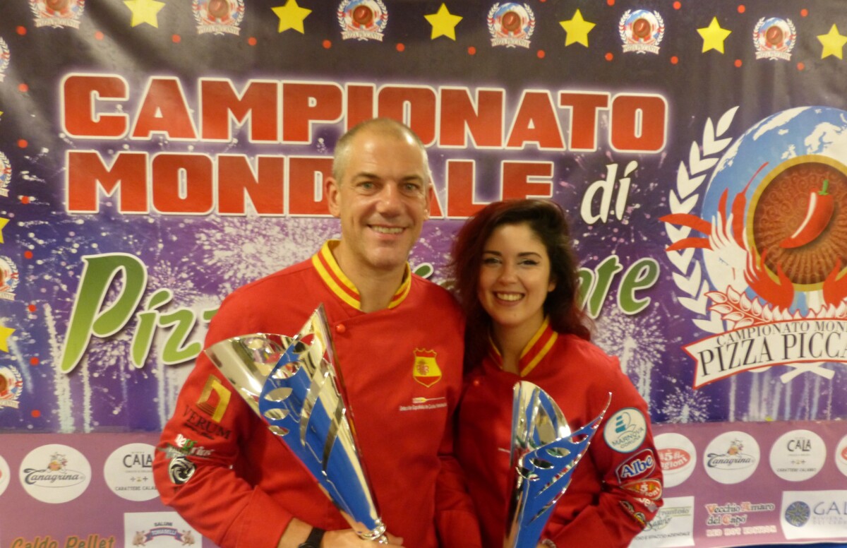 Marco Bianchi y Rocío Marquina, campeones del mundo de pizza en pareja