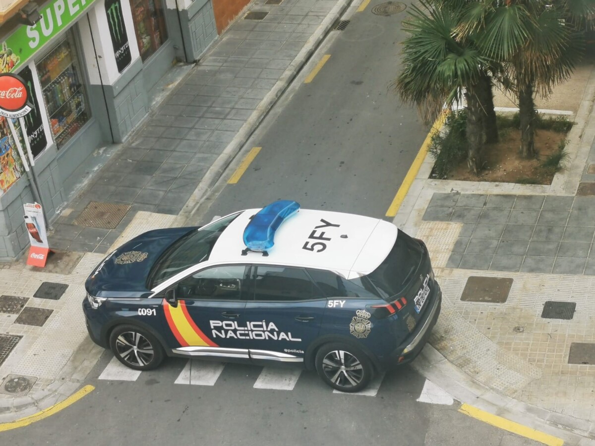 Zona acordonada por la Policía Nacional