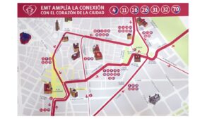EMT cambio rutas centro Valencia