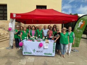La Presidenta y junta directiva de la Junta Local contra el Cáncer de Paterna y el concejal de Salud, Julio Fernández en una mesa ubicada en el AyuntamientoLa Presidenta y junta directiva de la Junta Local contra el Cáncer de Paterna y el concejal de Salud, Julio Fernández en una mesa ubicada en el ayuntamiento