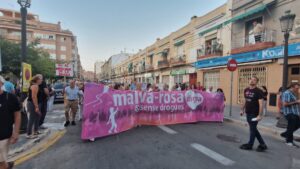 manifestacion contra la droga en Malvarrosa