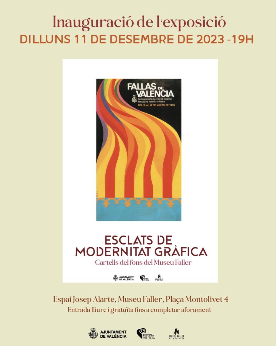 Cartel de 'Esclats de modernitat gràfica' en el Museo Fallereo de Valencia
