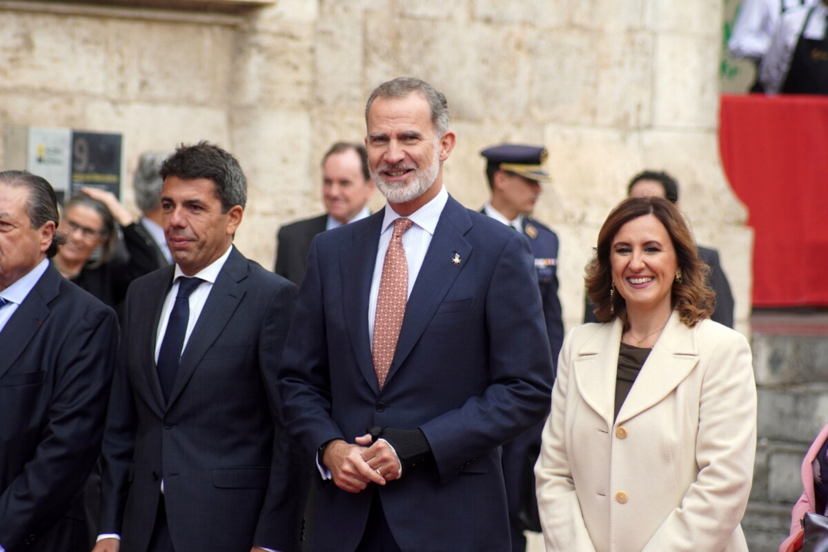 Llegada del rey Felipe VI a la Lonja de la Seda de Valencia