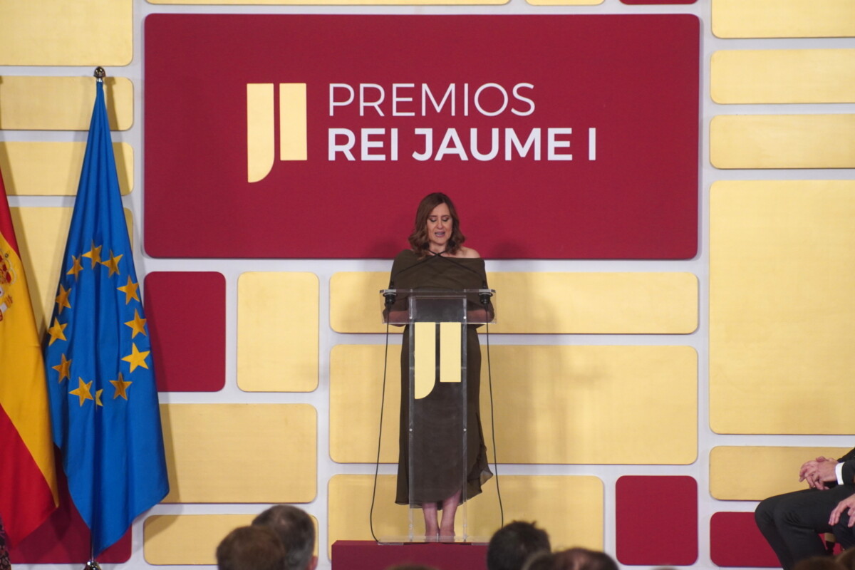 María José Catalá durante su intervención en la gala de entrega de los Premios Rei Jaume I