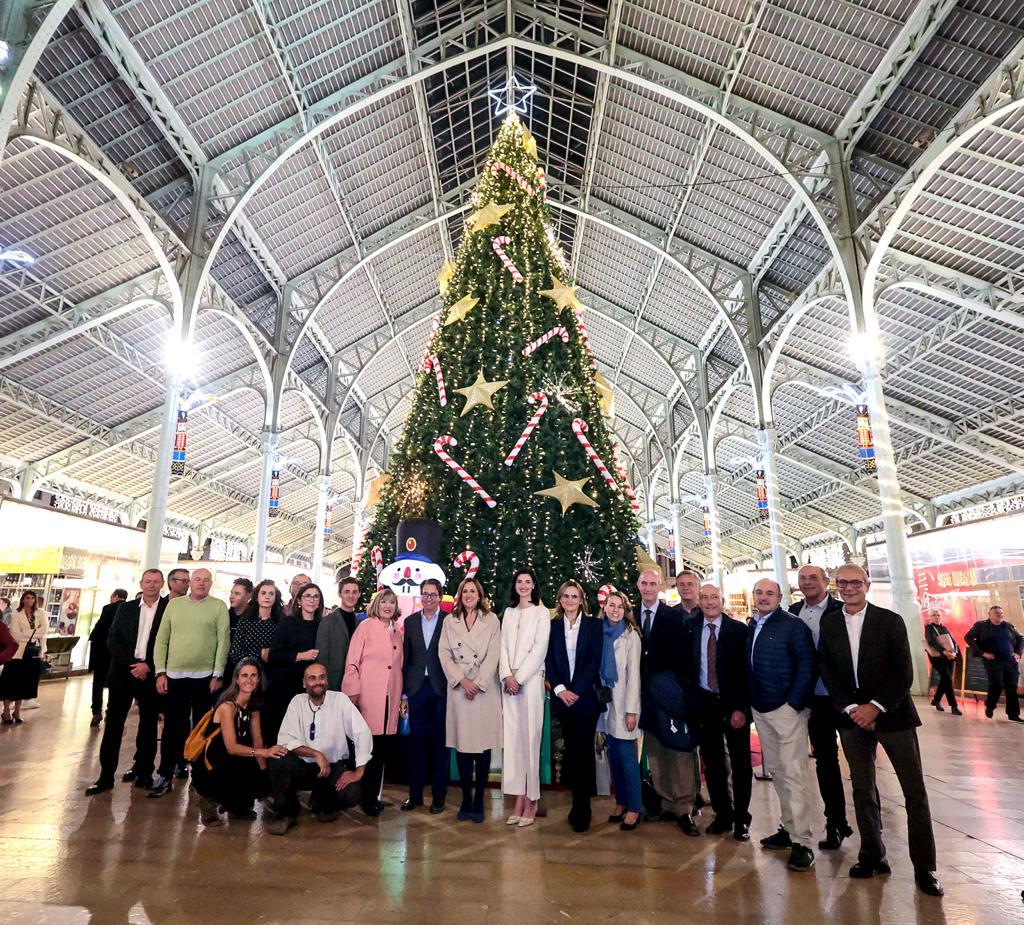 Encendido de luces de Navidad del Mercado de Colón