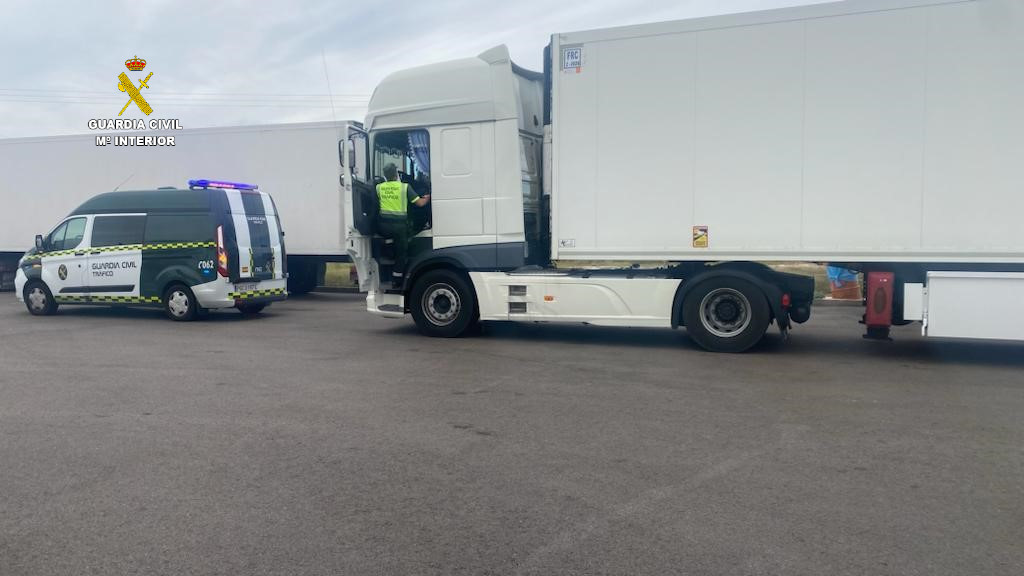 Camión implicado en el accidente