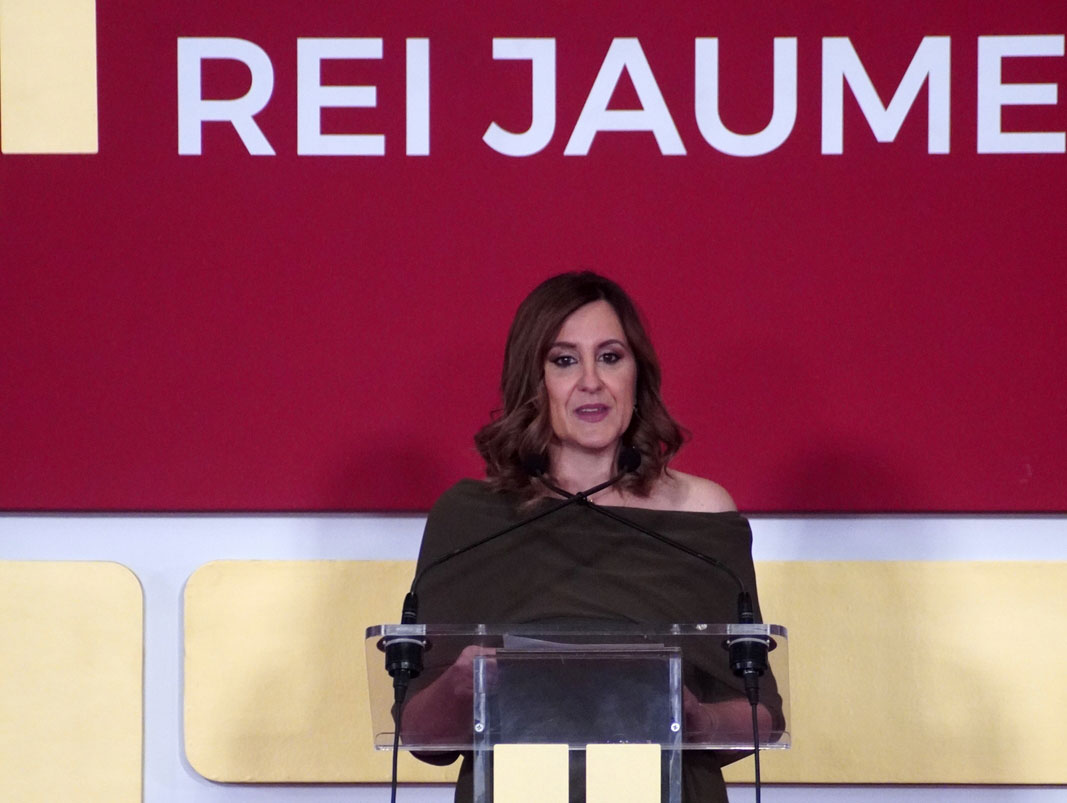 María José Catalá durante su intervención en la gala de entrega de los Premios Rei Jaume I
