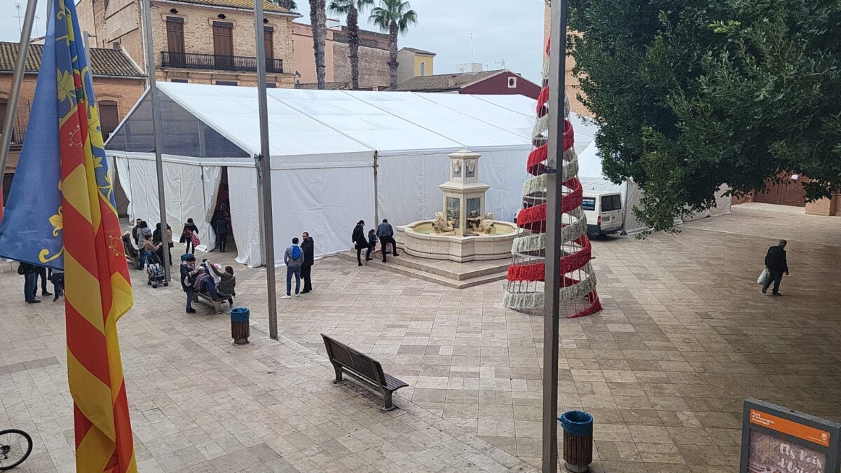 Carpa de la plaça de l'Ajuntament de Foios Navidad