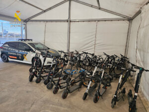 Bicicletas y patinetes intervenidos en el Puerto de Valencia