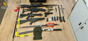 Armas intervenidas en un registro