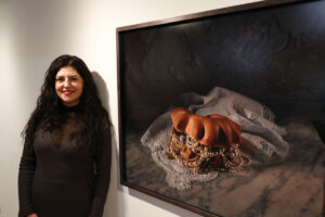 Greta Alfaro, con su obra Fornacalia#1