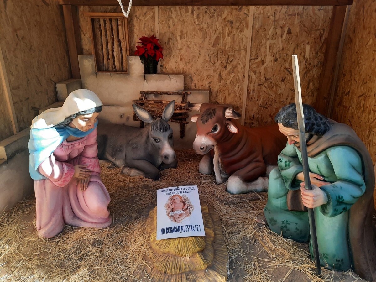 Nacimiento del que robaron el niño Jesús en Benimaclet