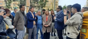 Jose Francisco Cabanes, Carlos Mazón y Juan Ramón Adusara actos vías tren