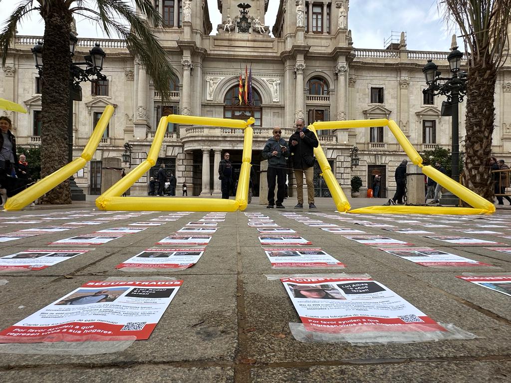 Concentración para la liberación de los secuestrados por Hamás en Gaza