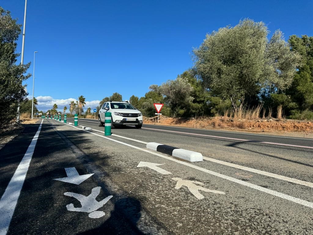 Imagen del último tramo de la ruta ciclopeatonal del bulevar Pla del Pou en Paterna