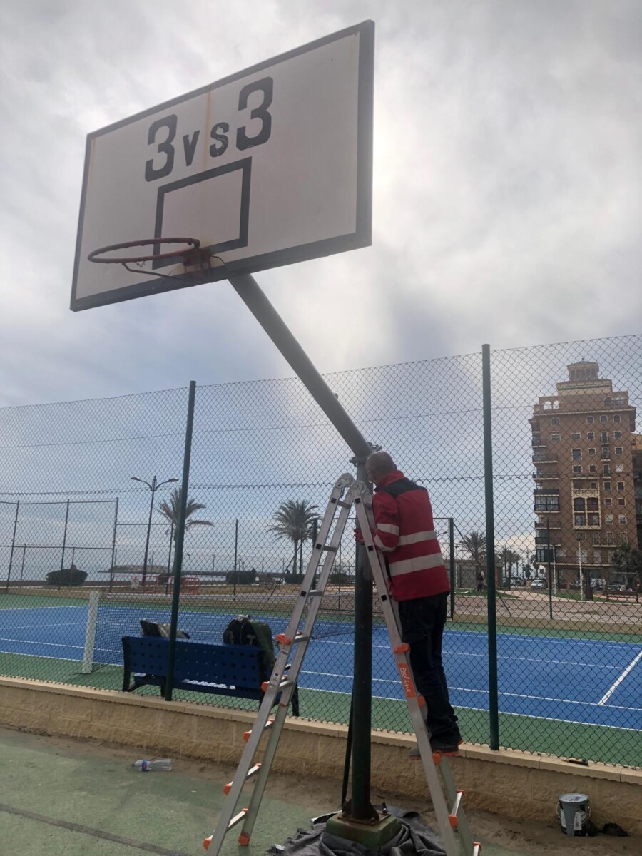 Canastas baloncesto Port Saplaya Alboraya