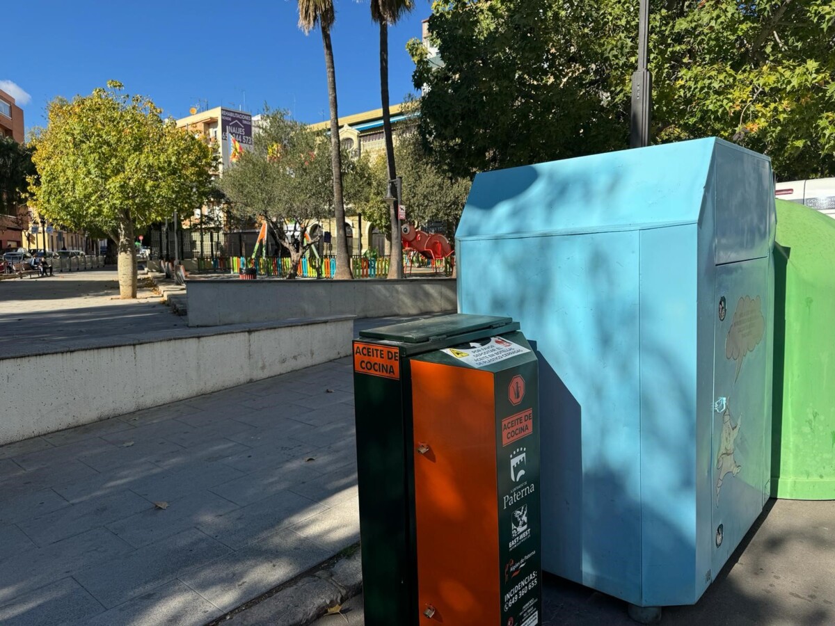 Nuevo punto de la ampliación del servicio de recogida de aceite de cocina en Paterna