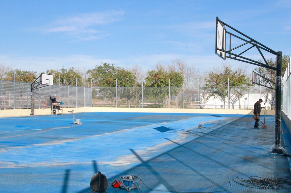 obras pista multiesport playa Puçol