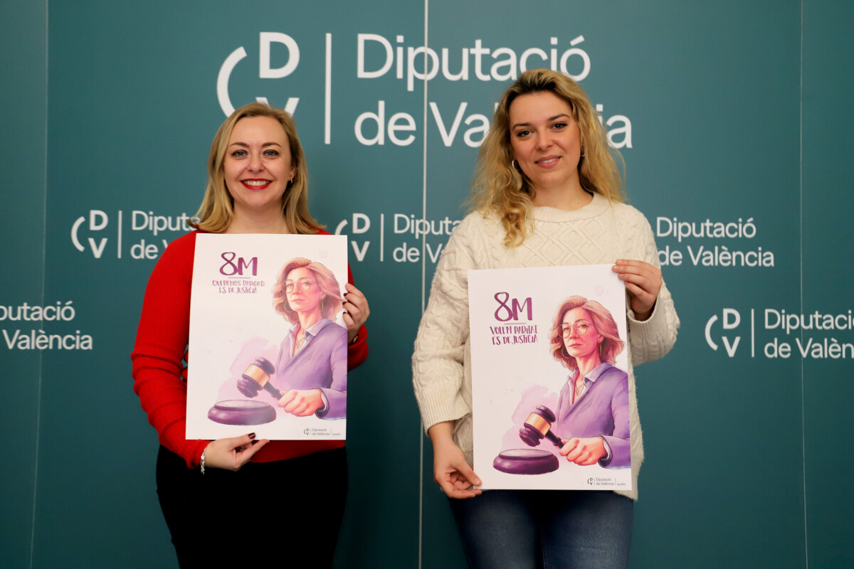Presentación del cartel ‘Paridad. Es de justicia’ de la Diputación de Valencia para el 8M
