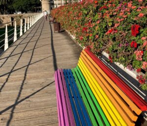 banco arco iris Pont de les Flors de Valencia