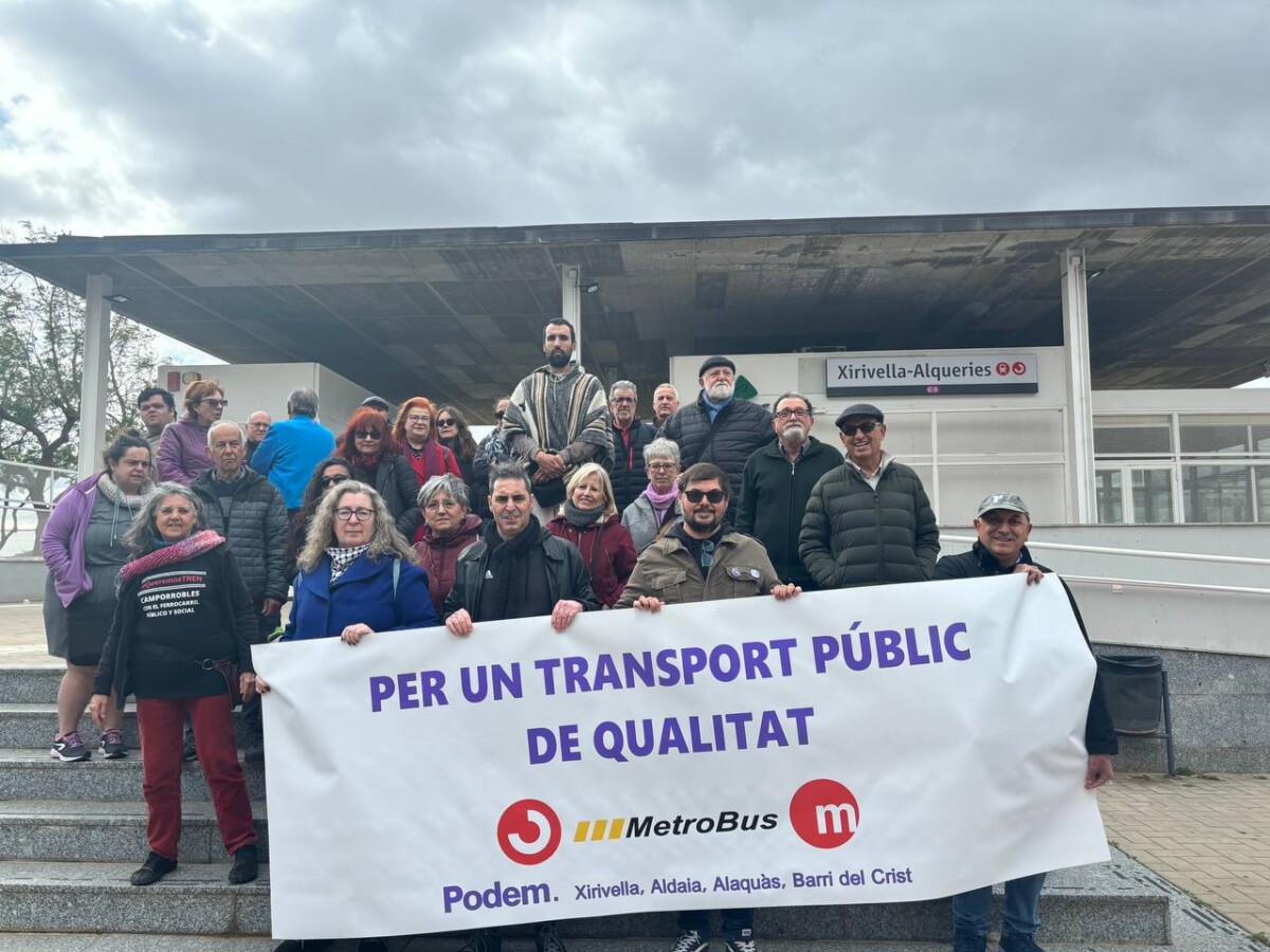 concentración Podem transporte público Xirivella Aldaia Alaquàs