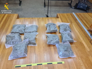 Bolsas de marihuana detectada en dos bultos procedentes de Italia