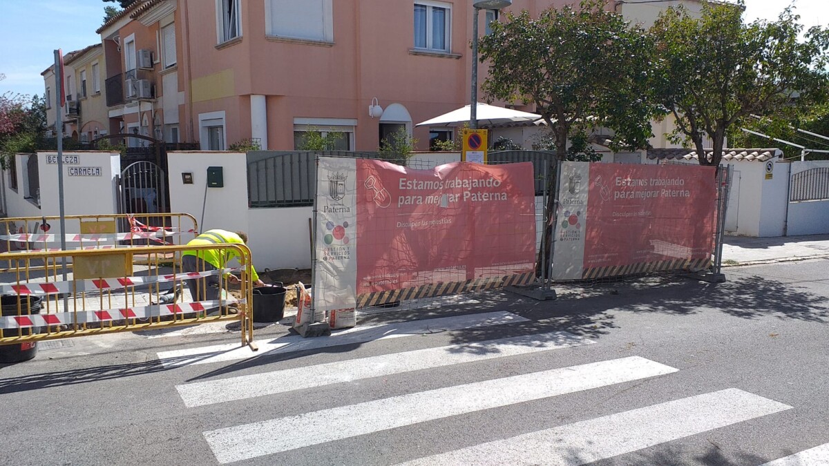 Reparaciones de aceras realizadas en la zona de La Canyada Paterna