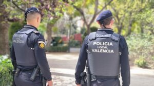 agentes de la USAP de la Policía Local de Valencia