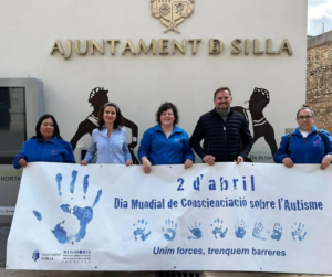 dia del autismo Silla pancarta