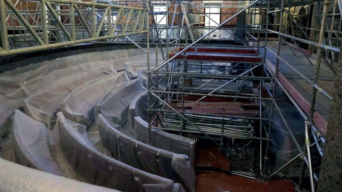 Obras de rehabilitación del Salón de Plenos del Ayuntamiento de Valencia