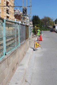 obras FGV Almàssera cerramiento metálico vías