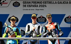 podio GP España Moto 3 Iván Ortolá