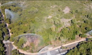 Cañones del sistema anti incendios Sideinfo en el Saler