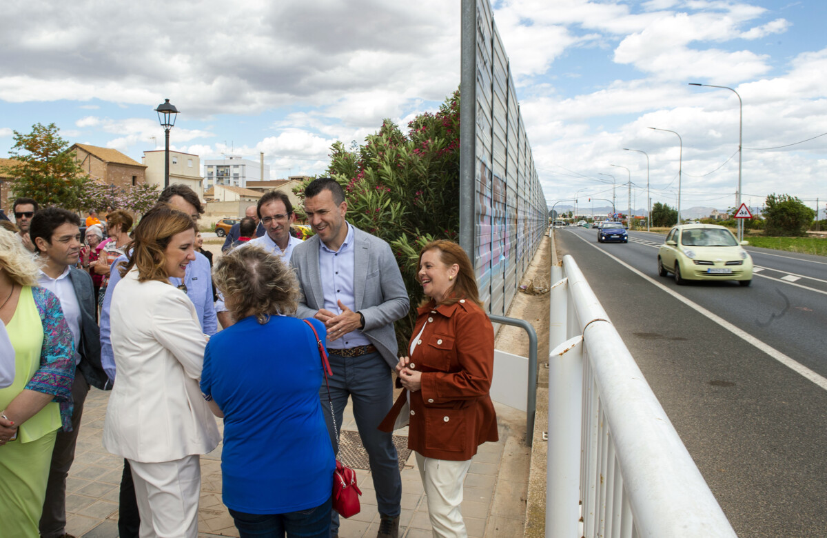 Obras de pacificación del tráfico del camino de Moncada en Benifaraig